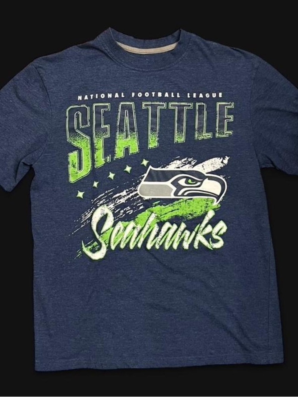 NFL Seattle Seahawks navy blue T Shirt size Large